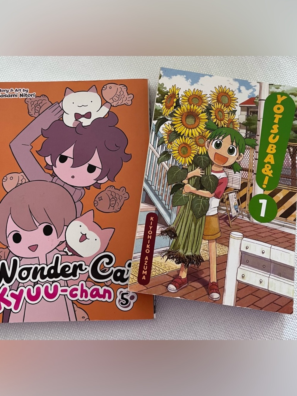 Set of 2 manga (anime) books wonder cat-kyuuchan and Yotsuba!